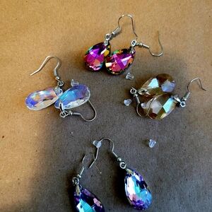 Elegant Multicolor Crystal Drop Earrings
